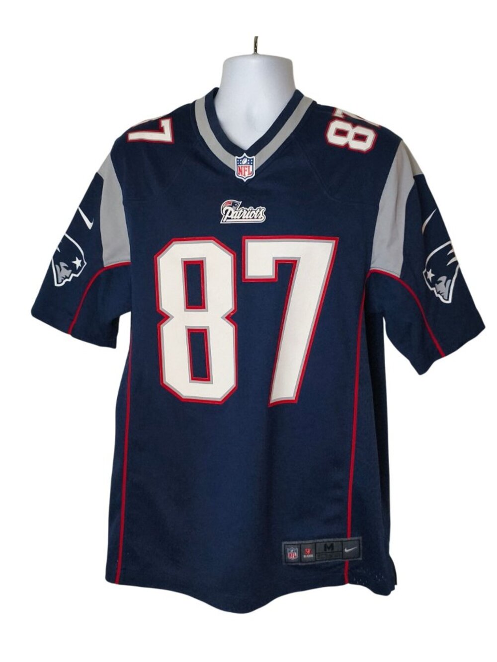 Nike NFL New England Patriots Rob Gronkowski #87 M On Field Jersey Navy Blue